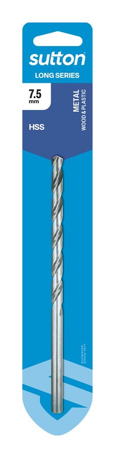 Carded Long Series Drill 7.5mm