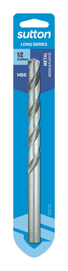 Carded Long Series Drill 12.7mm