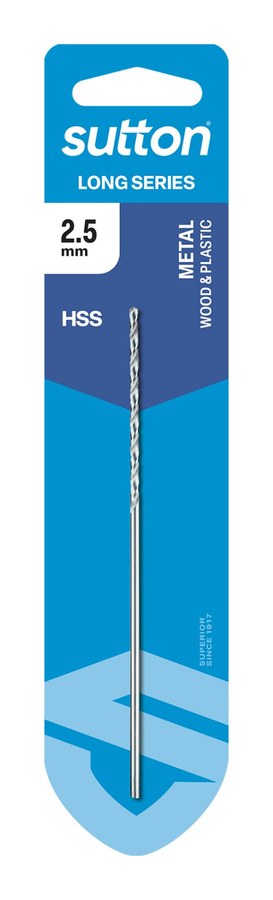 Carded Long Series Drill 2.5mm