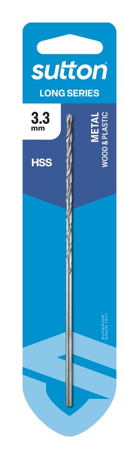 Carded Long Series Drill 3.3mm