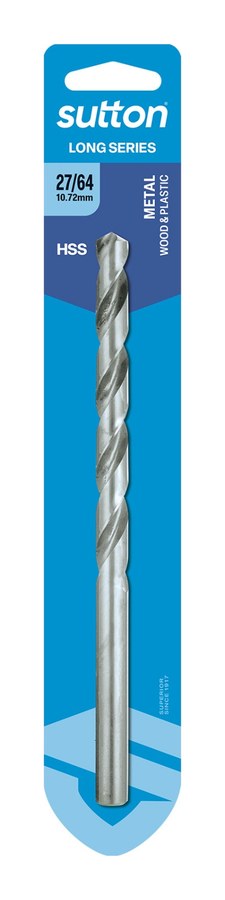 Carded Long Series Drill 10.716mm