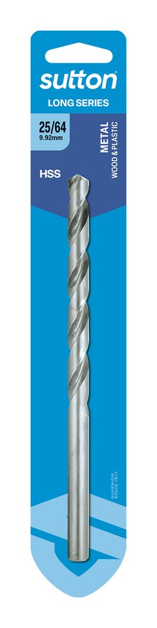 Carded Long Series Drill 9.922mm