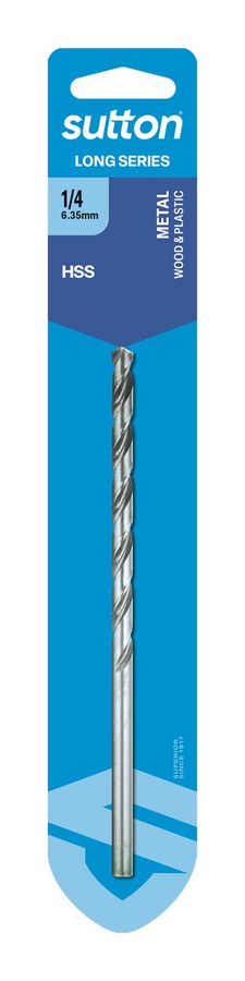 Carded Long Series Drill 6.35mm